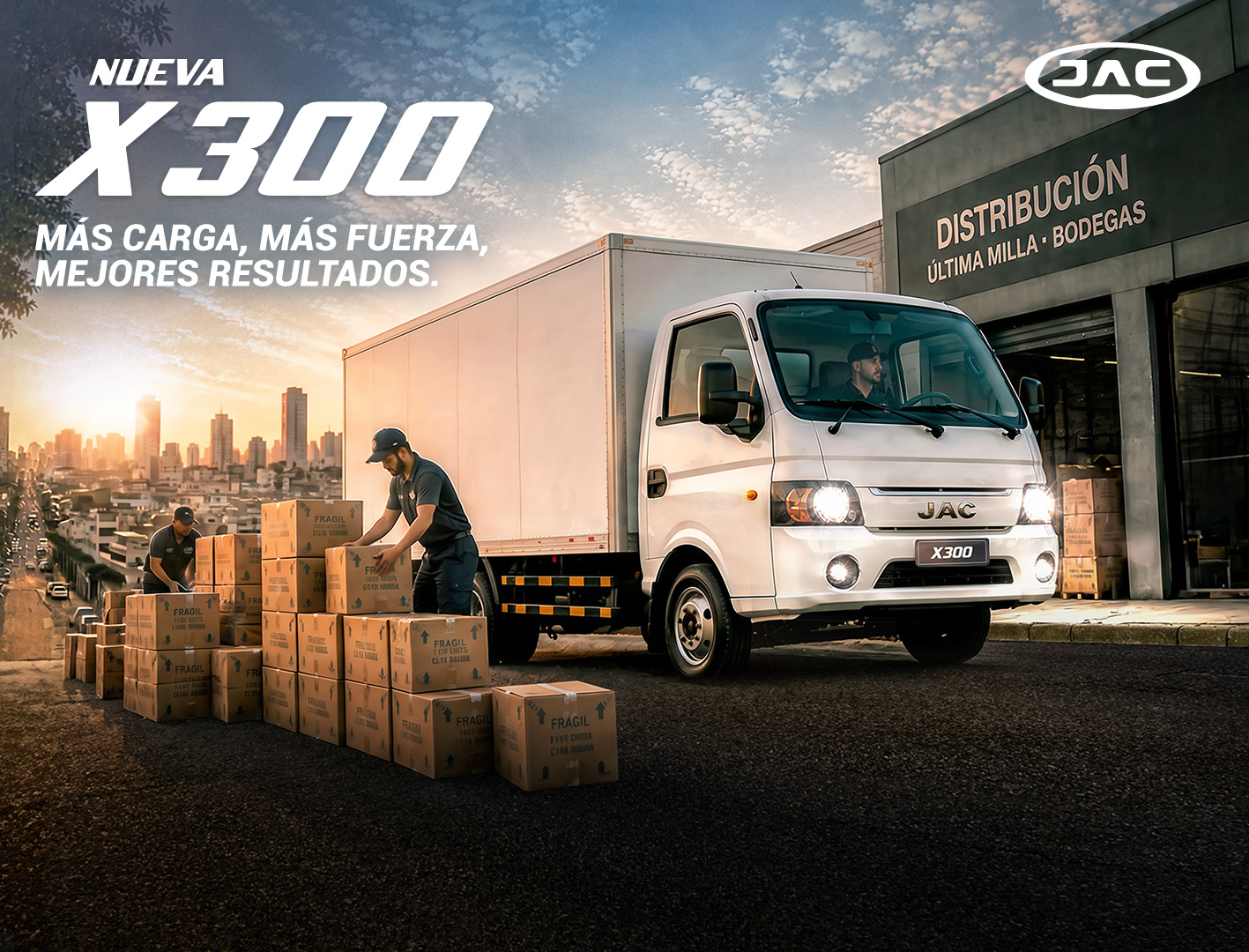 JAC MOTORS PRESENTA EL NUEVO CAMIÓN LIGERO JAC X300, MAYOR TORQUE Y LARGO CARROZABLE DEL SEGMENTO